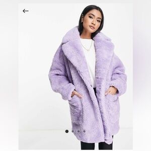 Lavender Faux Fur Coat